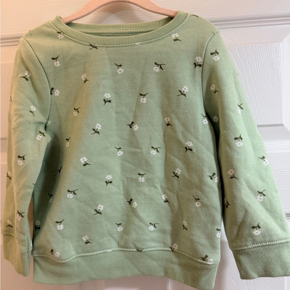 Cat & Jack Mint Green Floral Top